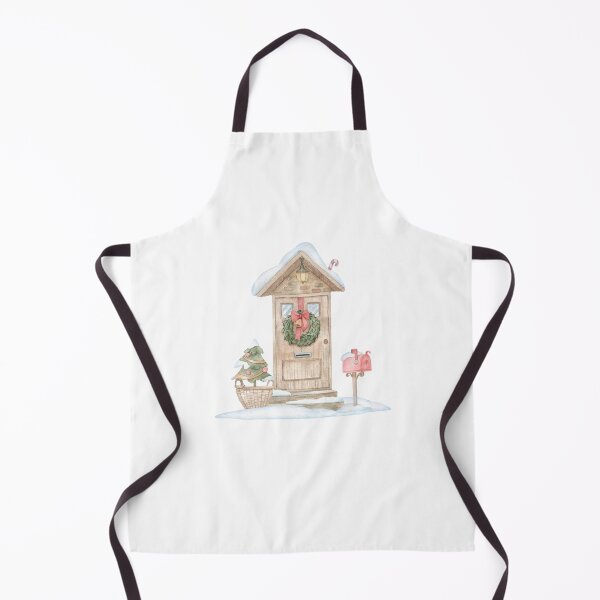 Item preview, Cozy Christmas Cottage Watercolor Illustration designed and sold by White Rabbit Design .