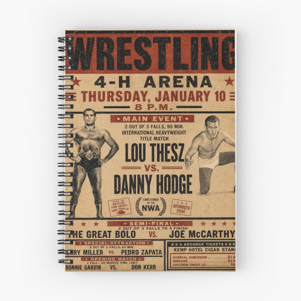 Item preview, Lou Thesz vs Danny Hodge Vintage Wrestling Poster | NWA Territorial Wrestling Retro Arena Fight Advertisement designed and sold by The Irish Whip.