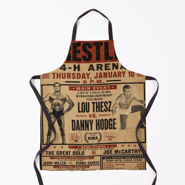 Item preview, Lou Thesz vs Danny Hodge Vintage Wrestling Poster | NWA Territorial Wrestling Retro Arena Fight Advertisement designed and sold by The Irish Whip.