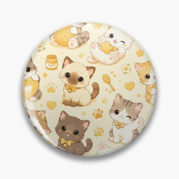 Artikelvorschau, Nahtloses Design mit Kawaii-Katzenmuster entworfen und verkauft von Aramdesing.