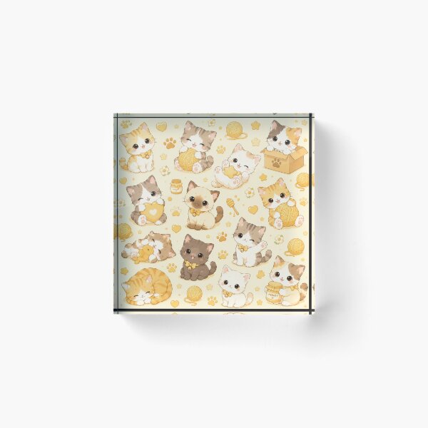 Item preview, Kawaii Cat Pattern Seamless Design designed and sold by Aramdesing.