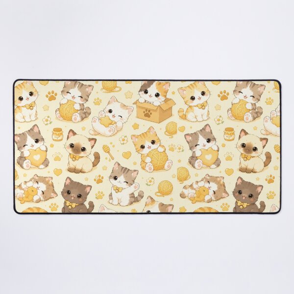Item preview, Kawaii Cat Pattern Seamless Design designed and sold by Aramdesing.
