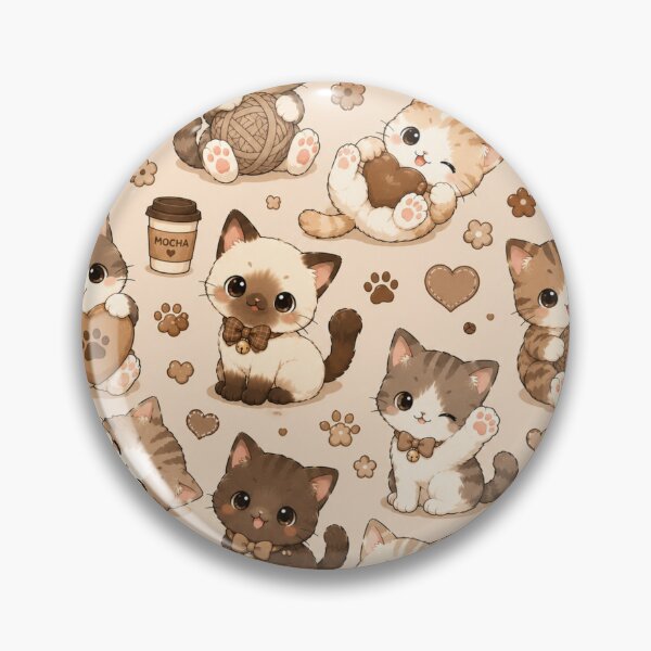 Artikelvorschau, Nahtloses Design mit Kawaii-Katzenmuster entworfen und verkauft von Aramdesing.