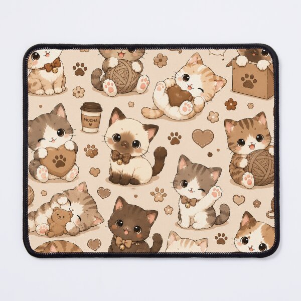 Item preview, Kawaii Cat Pattern Seamless Design designed and sold by Aramdesing.