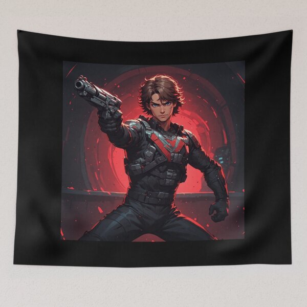 Item preview,   kane, alien 1979, cyberpunk, sci-fi art, futuristic soldier, space hunter, red and black suit, sci-fi warrior, anime style, digital illustration, retro sci-fi, galactic hero, tactical armor. designed and sold by jmavila.