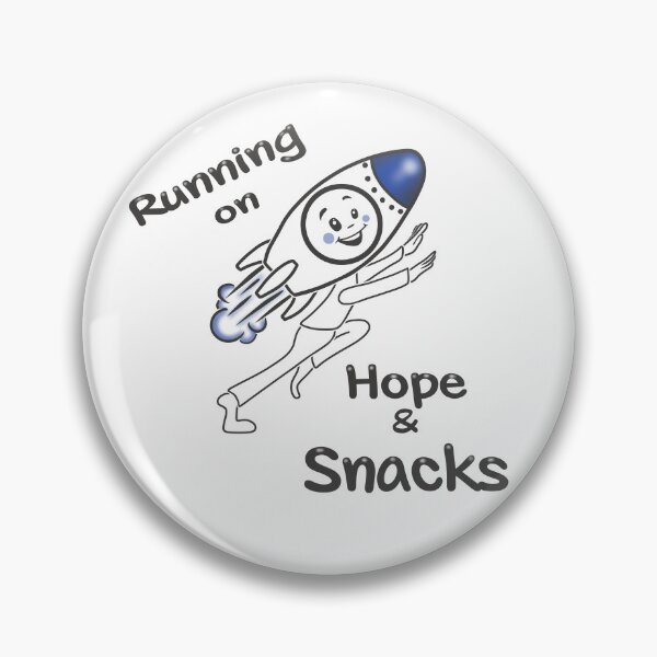 Item preview, Running On Hope & Snacks Rocket | Funny Relatable Design designed and sold by Samaya-.
