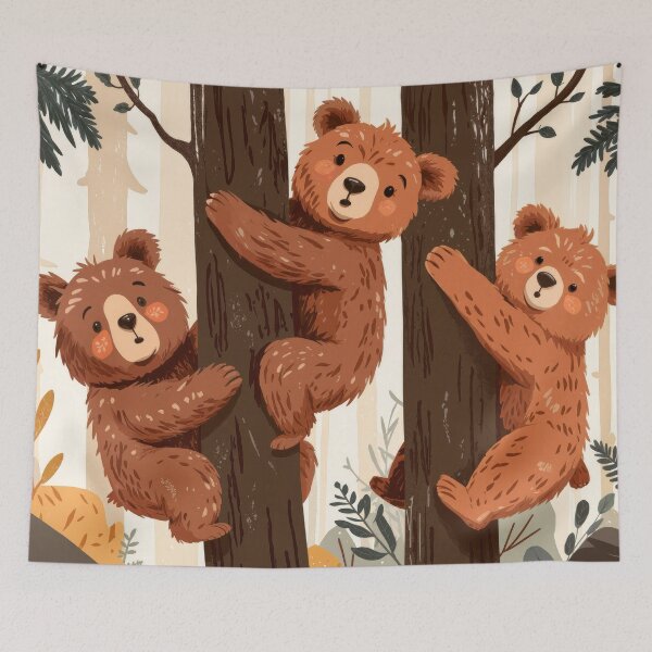 Item preview, Three Curious Bear Cubs designed and sold by Xthes.