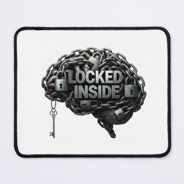 Item preview, Locked Inside Brain Chained Mind Mental Health Art designed and sold by puzzell.