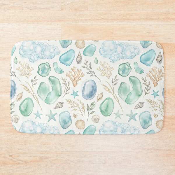 Item preview, Sea Glass Treasures Seamless Pattern designed and sold by MoonwoodStudio.