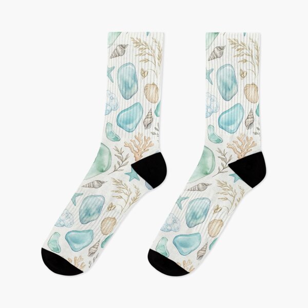 Item preview, Sea Glass Treasures Seamless Pattern designed and sold by MoonwoodStudio.