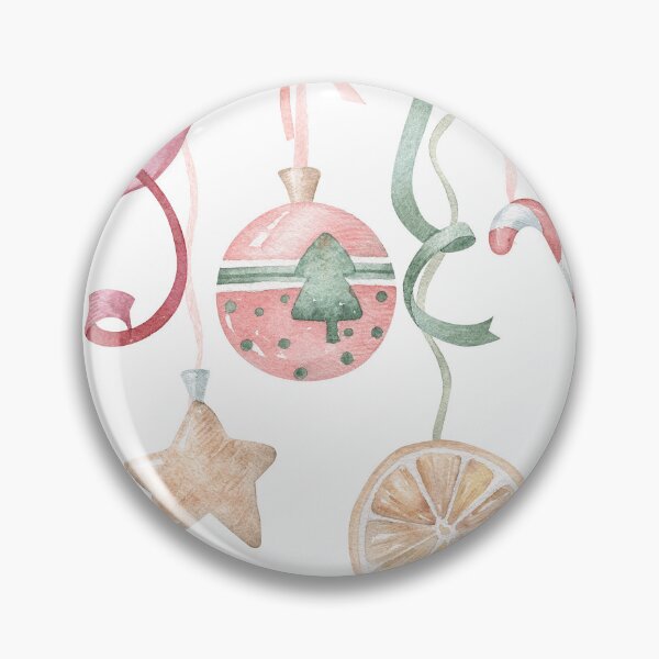 Item preview, Christmas Wreath Watercolor Illustration | Holiday Ornament Frame | Candy Cane and Dried Orange Decor designed and sold by SashaZinch.