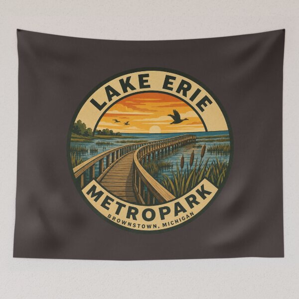 Item preview, Lake Erie Metropark Brownstown Michigan Wetlands Boardwalk Design designed and sold by American Travels.