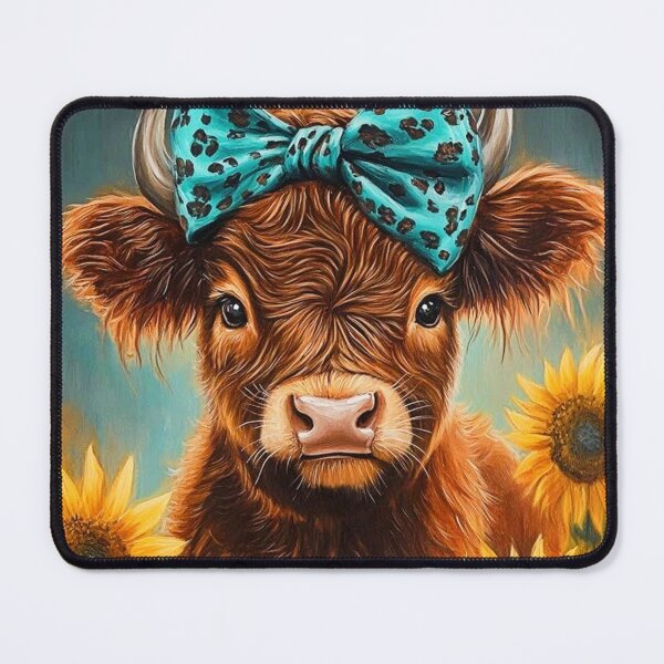 Item preview, Highland Cow And Sunflowers designed and sold by INKRebelGraphic.