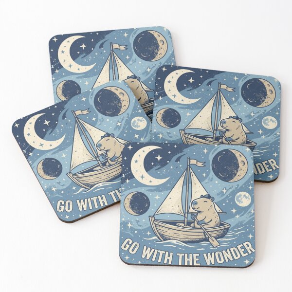 Item preview, Go With The Wonder – Whimsical Capybara Design  designed and sold by Dogandesighn.
