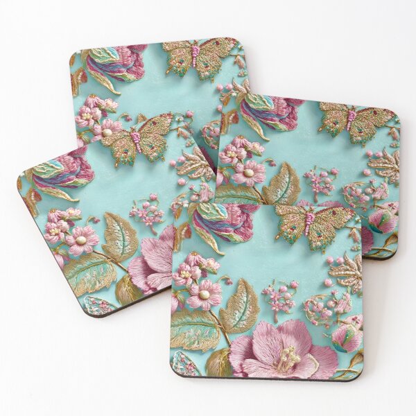 Item preview, French Versailles Fabric & Embroidery pattern designed and sold by CMooreWorx.