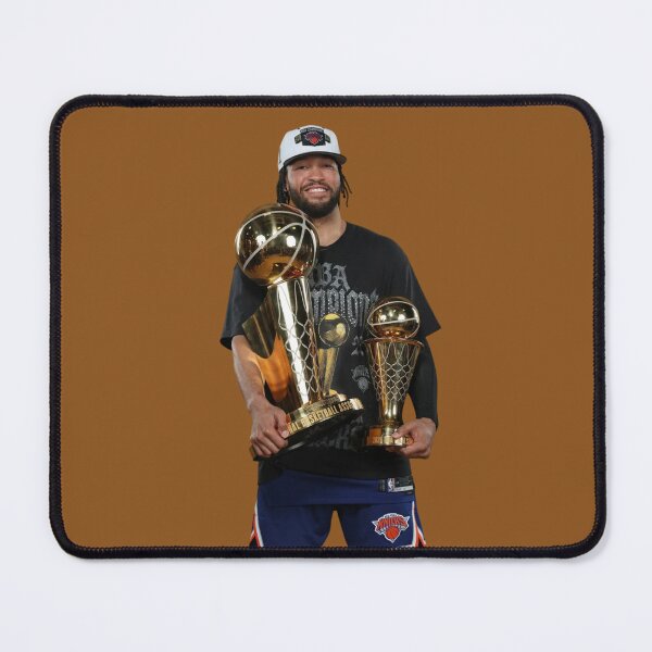 Item preview, Jalen Brunson NBA Champion New York Knicks Trophy Photo designed and sold by CortsideGoods.