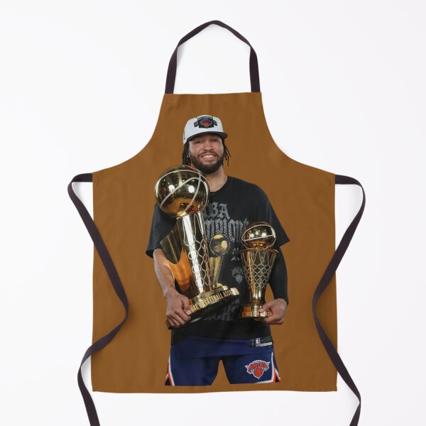 Item preview, Jalen Brunson NBA Champion New York Knicks Trophy Photo designed and sold by CortsideGoods.