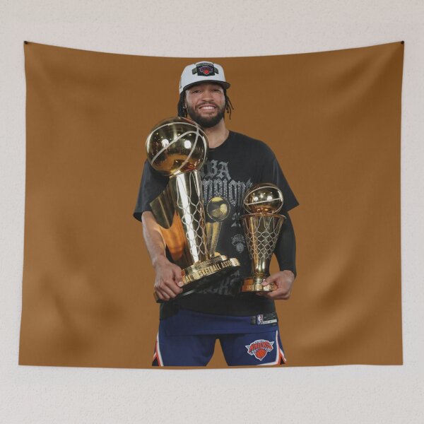 Item preview, Jalen Brunson NBA Champion New York Knicks Trophy Photo designed and sold by CortsideGoods.