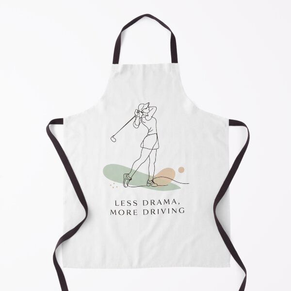 Item preview, Minimalist Less Drama More Driving Funny Golf Girl Line Art designed and sold by Print Loft.