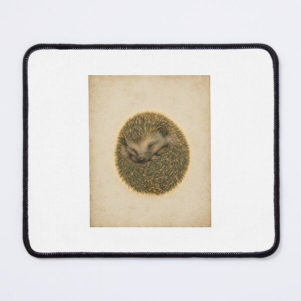 Item preview, Luminous Hedgehog Woodland Print — Cosy Vintage Cottagecore Wall Art for the Home designed and sold by Brackenlume Studio.