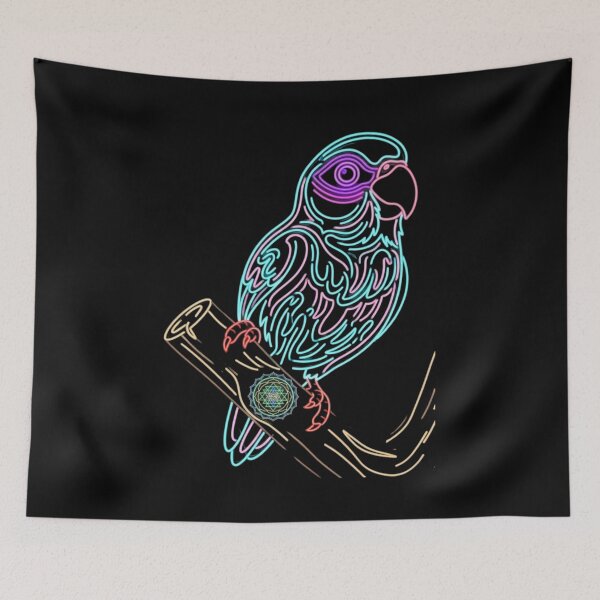 Item preview, Neon Cyberpunk Lovebird Digital Art designed and sold by Danmaha.