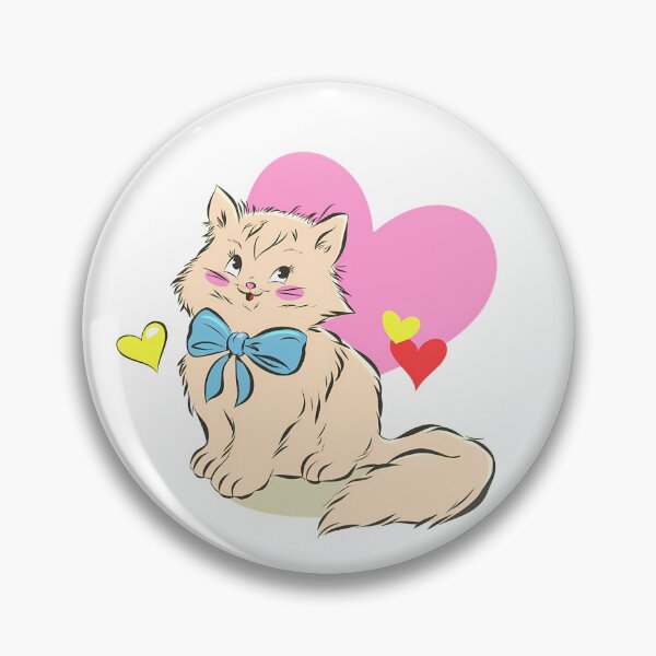Item preview, Cute Cat with Bow and Hearts designed and sold by mando24895.