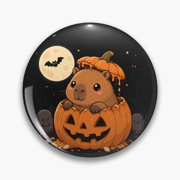 Item preview, Cute Kawaii Capybara Pumpkin Halloween Design – Spooky Season Vibes designed and sold by AstraDrip Studio.