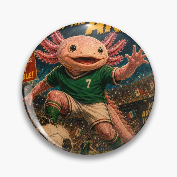 Item preview, Funny Mexican Soccer Player Axolotl Mexico football Fan designed and sold by PetsArt.