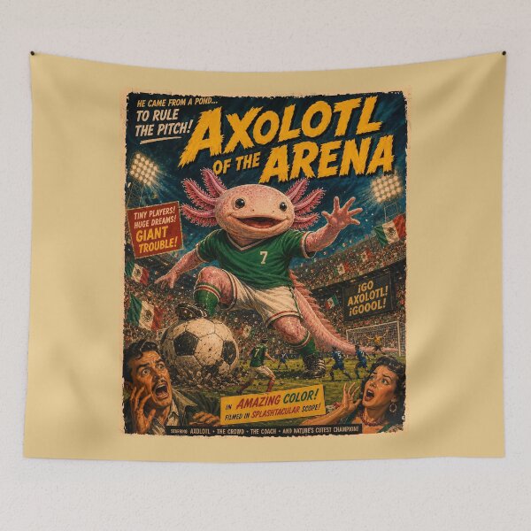 Item preview, Funny Mexican Soccer Player Axolotl Mexico football Fan designed and sold by PetsArt.