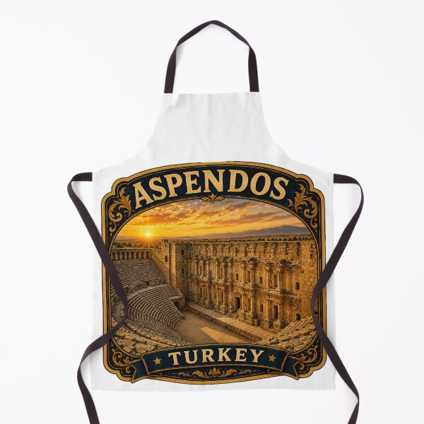 Item preview, Aspendos Roman Theater Vintage Travel Badge | Turkey Ancient Landmark Sticker designed and sold by DreamPaw Studio.