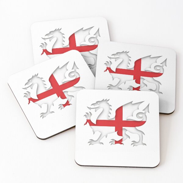 Item preview, England Dragon Emblem – St. George Cross Heraldic Design designed and sold by VladisWorld.
