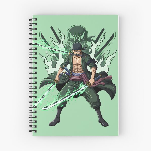 Item preview, Roronoa Zoro Three Sword Style Green Flame Aura designed and sold by luffy2374.