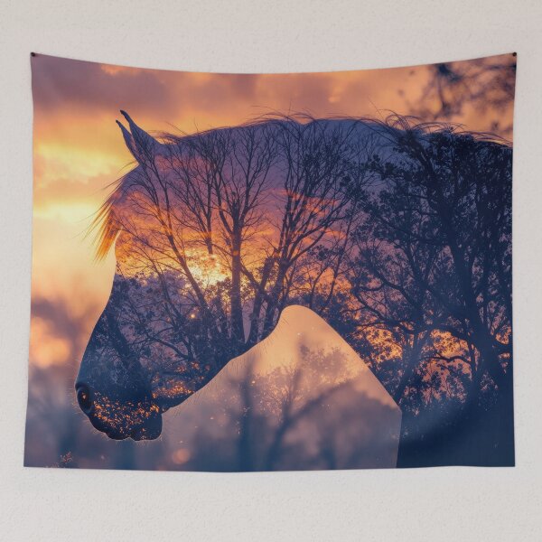 Item preview, Forest Spirit Horse at Sunset designed and sold by Xthes.