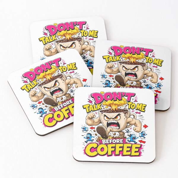 Item preview, Don't Talk To Me Before Coffee Angry Mug Cartoon designed and sold by puzzell.