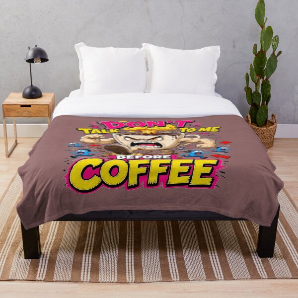Item preview, Don't Talk To Me Before Coffee Angry Mug Cartoon designed and sold by puzzell.
