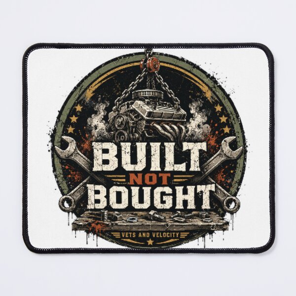 Item preview, Built Not Bought Shirt, Garage Build Graphic Tee, Custom Car Biker Garage Gift, Old Iron Mechanic Style, Veteran Rider Apparel designed and sold by VETS AND VELOCITY LLC.
