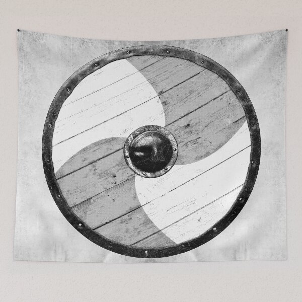 Item preview, Viking Round Shield Dark Norse Warrior Art designed and sold by Ghoul Enterprises.