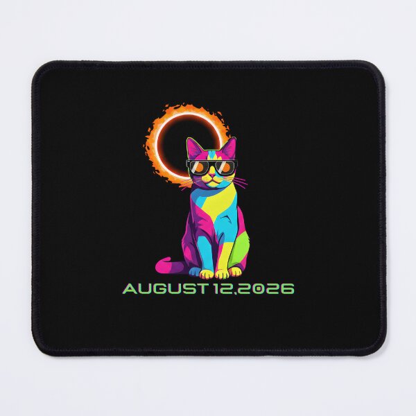 Item preview, Spain Total Solar Eclipse 2026 Colorful Cat Astronomy Celebration designed and sold by ArtByKatti.
