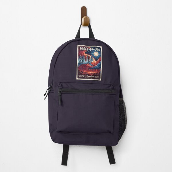 Item preview, HAT-P-7b Ruby Rain Retro NASA Travel Poster designed and sold by RetroRewind Studio.