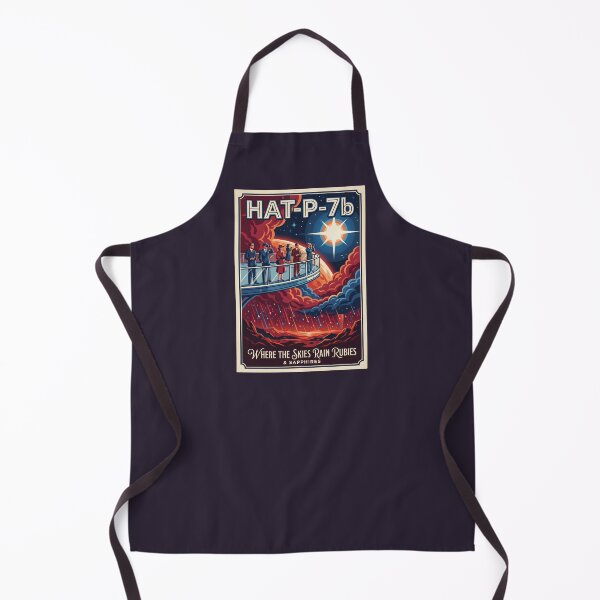 Item preview, HAT-P-7b Ruby Rain Retro NASA Travel Poster designed and sold by RetroRewind Studio.