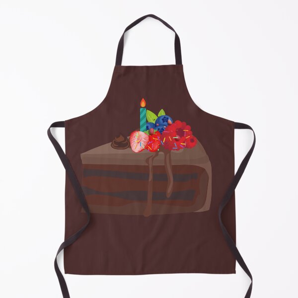 Item preview, Chocolate Birthday Cake Slice with Fresh Fruits and Candle designed and sold by Zenith-Prime.