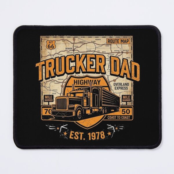 Item preview, Trucker Dad Retro Route 66 Highway Semi Truck designed and sold by PACS0011.