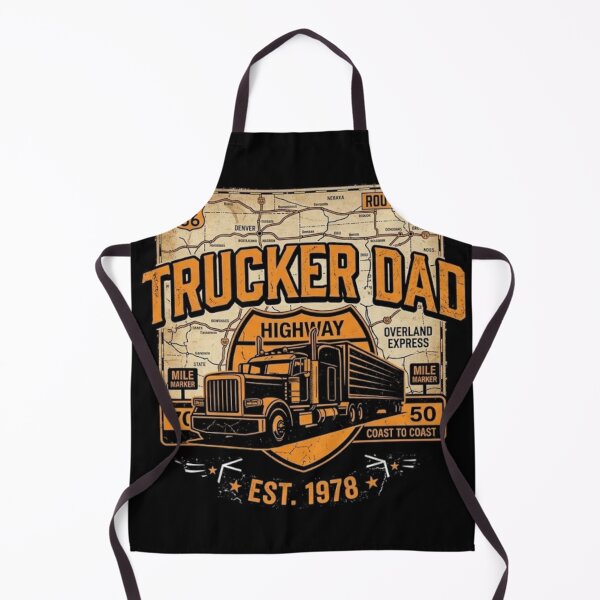 Item preview, Trucker Dad Retro Route 66 Highway Semi Truck designed and sold by PACS0011.