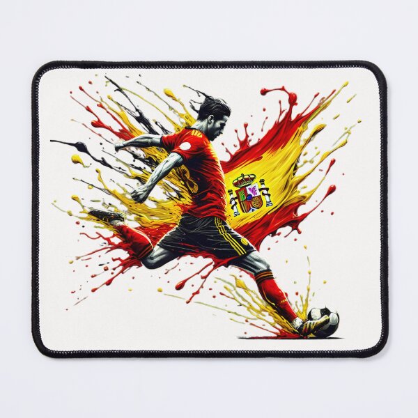 Item preview, Spain Football Fan Cartoon Sticker | Spanish Football Supporter designed and sold by aminesez22.