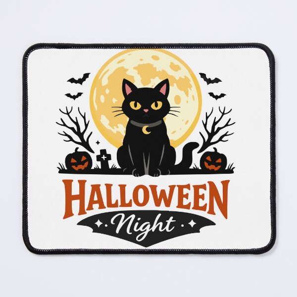 Item preview, Black Cat and Moon T-Shirt designed and sold by InkForge Studio.