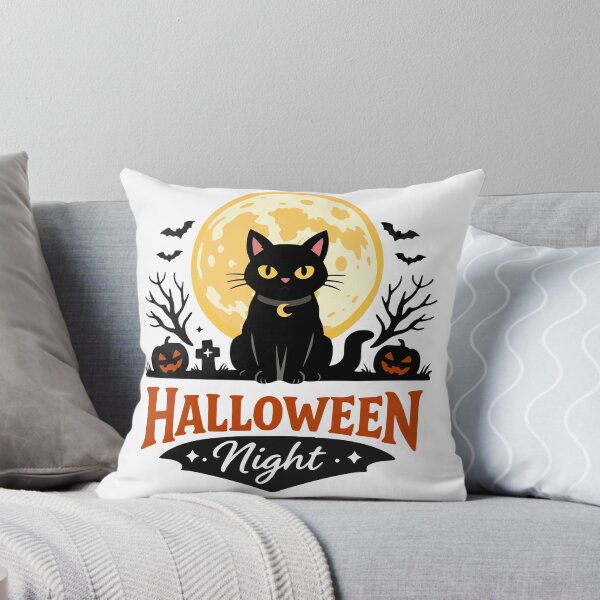 Item preview,  Black Cat and Moon T-Shirt  designed and sold by InkForge Studio.