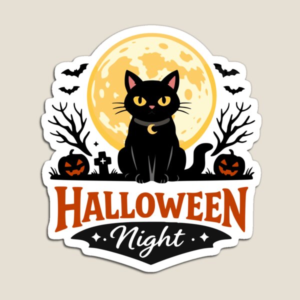 Item preview,  Black Cat and Moon T-Shirt  designed and sold by InkForge Studio.