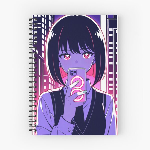 Item preview, Urban Night Scene - Young woman holding glowing phone designed and sold by AnimeShin.