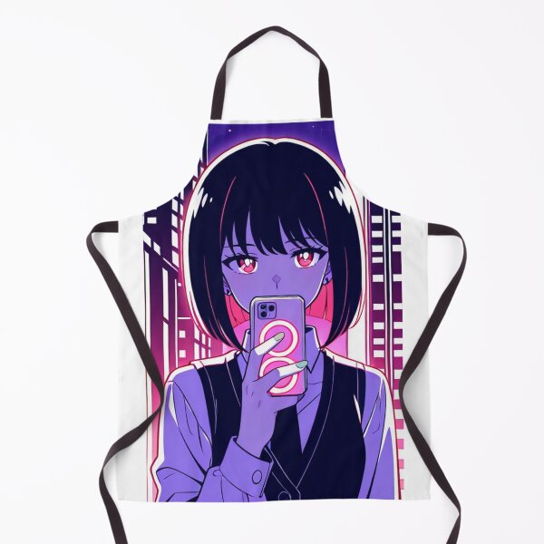 Item preview, Urban Night Scene - Young woman holding glowing phone designed and sold by AnimeShin.