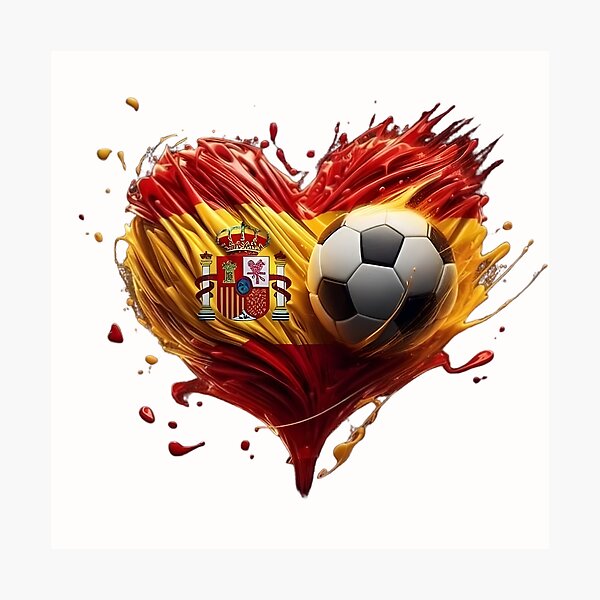 Item preview, Spain Football Fan Cartoon Sticker | Spanish Football Supporter designed and sold by aminesez22.